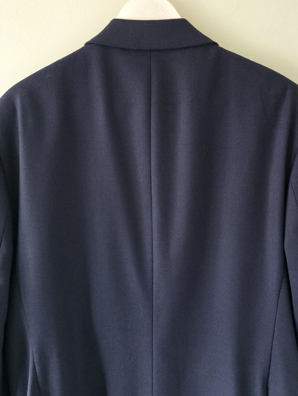 NWT Marks & Spencer Midnight Navy Wool Blend Blazer Size 46 Contemporary Preppy